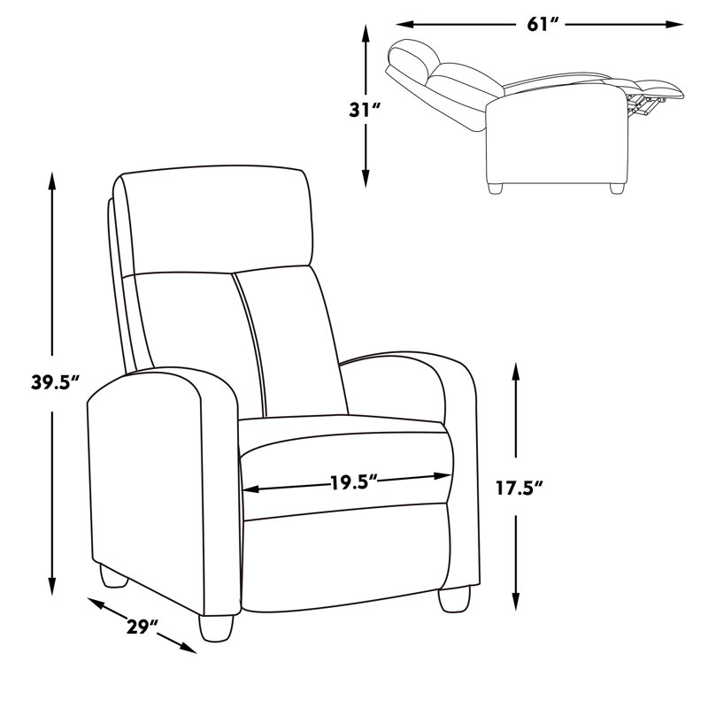 Latitude Run® Upholstered Recliner & Reviews Wayfair
